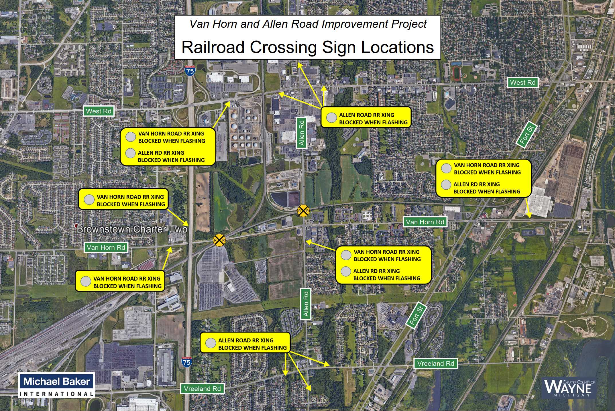 Public outreach maps to communicate impacts of bridge construction project.